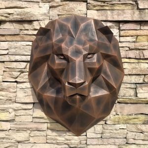 En A4 Lion 60 cm Polygonal Sculpture