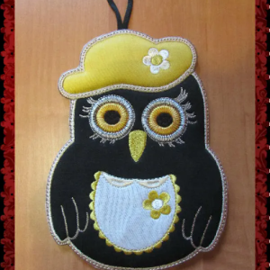 ITH Embroidery Machine Patterns Design DIGITAL EMBROIDERY " Madam's owl "