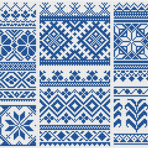 Monochrome Sampler Vintage Cross Stitch PDF