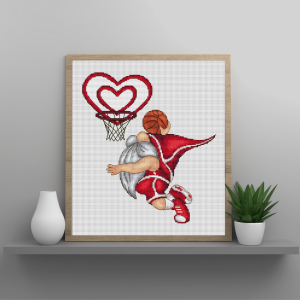 Home 391 basketball gnome cross stitch pattern