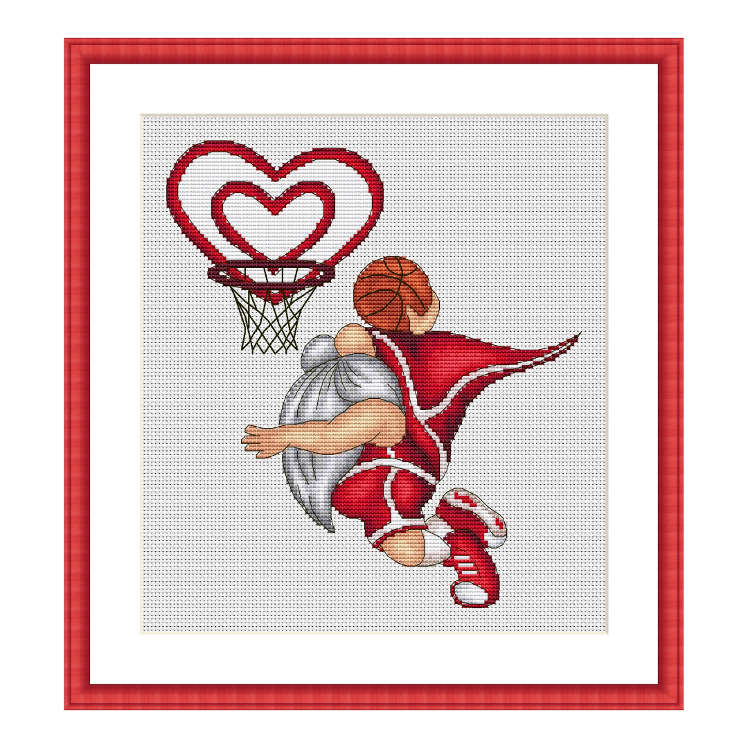 Gnome cross stitch pattern PDF, basketball gnome, sport gnome 2 sport gnome cross stitch pattern
