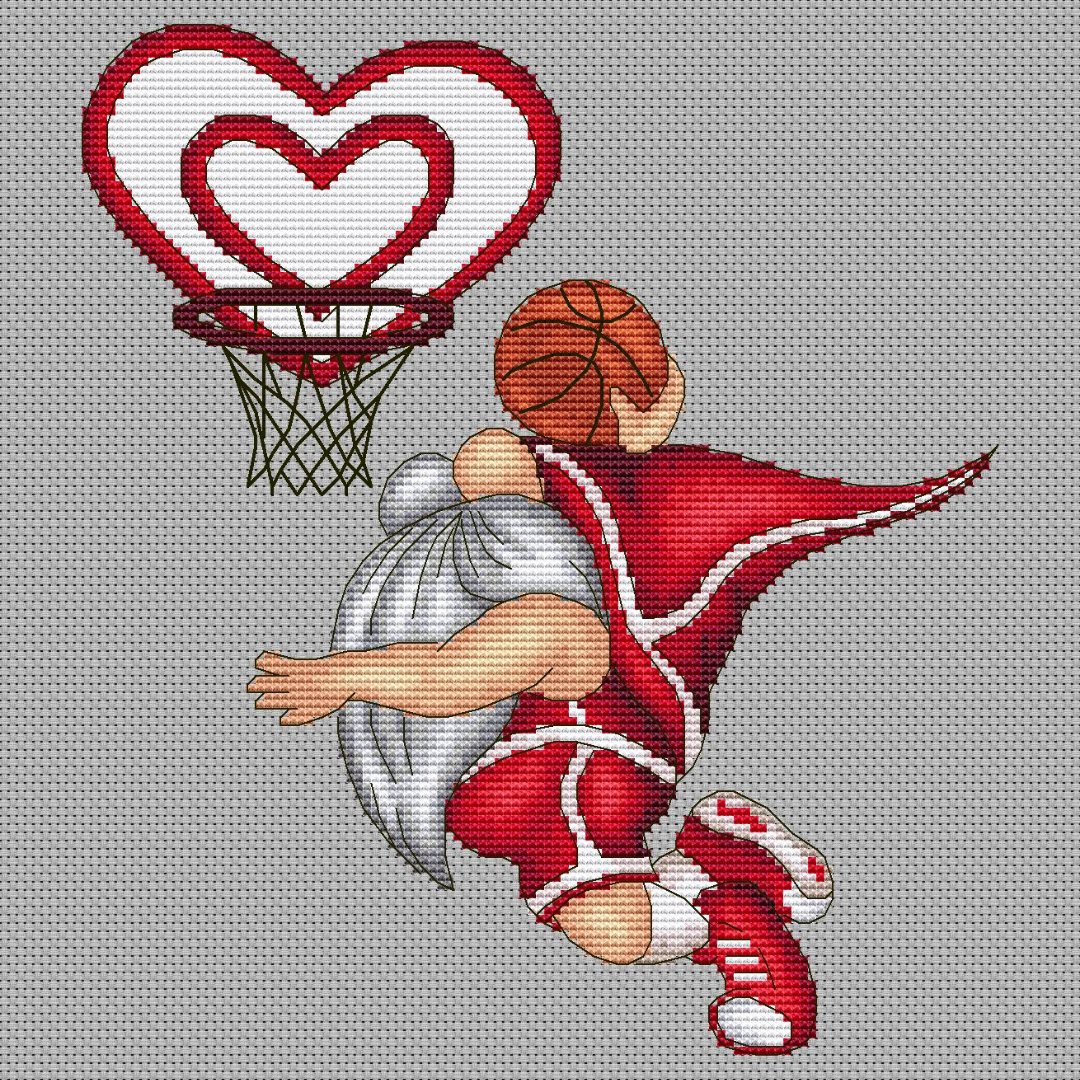 Gnome cross stitch pattern PDF, basketball gnome, sport gnome 3 Gnome cross stitch pattern