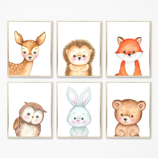 Forest Animal Nursery Prints, Woodlands Nursery Decor