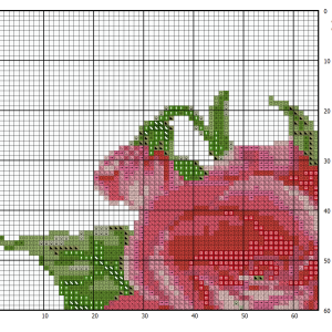 Flower rose cross stitch pattern