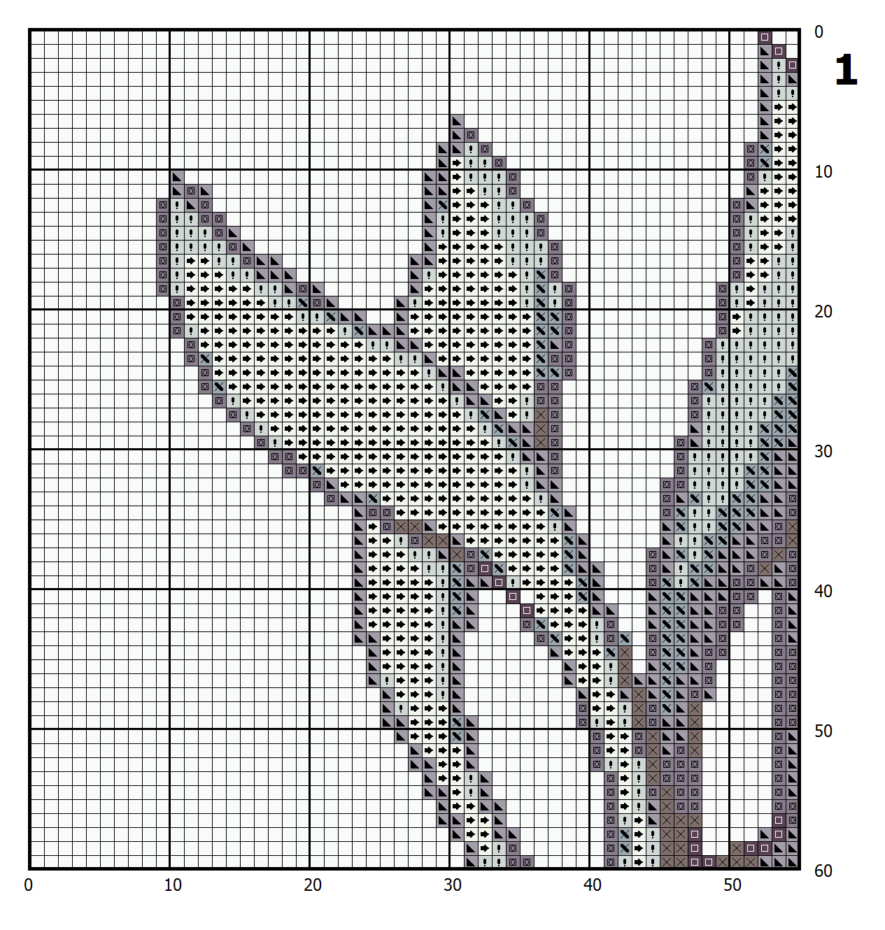 Bunnies in love cross stitch pattern 2 Bunnies in love cross stitch pattern - Image 2