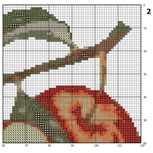 Apple cross stitch pattern