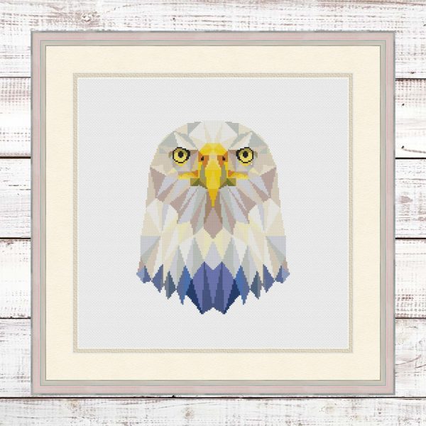 Geometric Eagle Cross Stitch