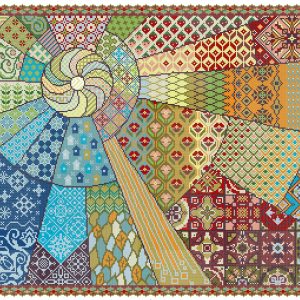 Cross Stitch Pattern Ornament Sunny Year Geometric Patchwork PDF 81