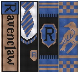 16 Bookmarks Magic Cross Stitch Pattern PDF Hogwarts House 2 Hogwarts-Bookmarks