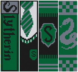 16 Bookmarks Magic Cross Stitch Pattern PDF Hogwarts House 5 Hogwarts-Bookmarks