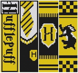 16 Bookmarks Magic Cross Stitch Pattern PDF Hogwarts House 4 Hogwarts-Bookmarks
