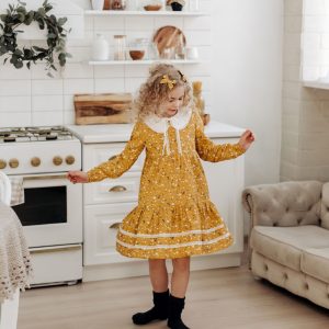 rustic cotton dress for girl