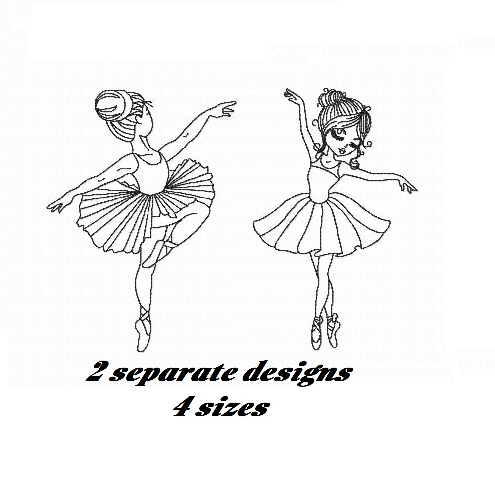 Machine embroidery design ballerina 1 Machine embroidery design ballerina pes jef dst