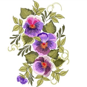Design Embroidery Machine Patterns Design DIGITAL EMBROIDERY Pansies