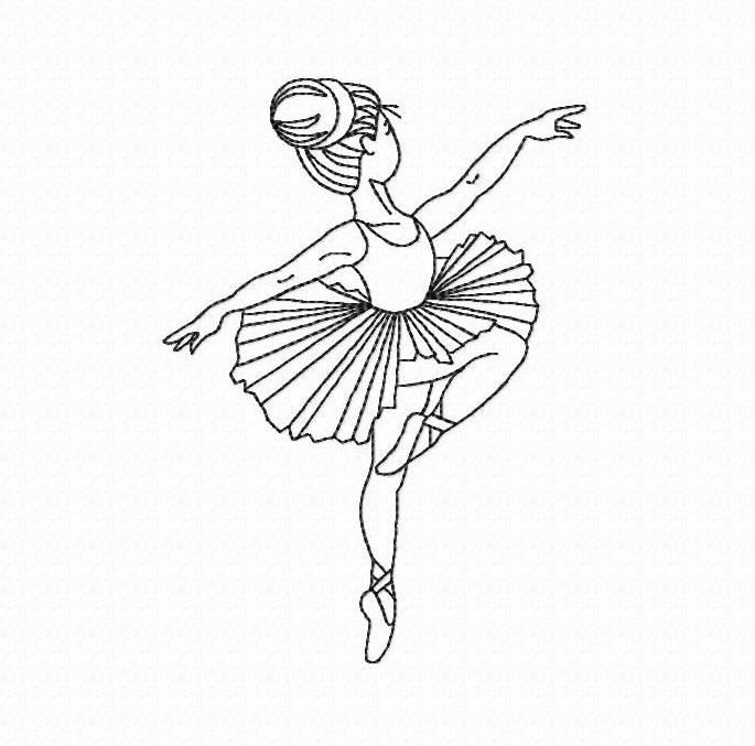 Machine embroidery design ballerina 5 Machine embroidery design ballerina pes jef dst