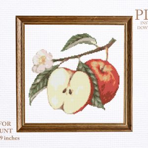 apple cross stitch pattern