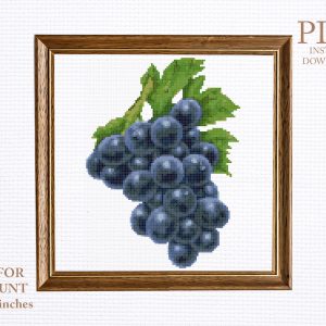 grape cross stitch pattern