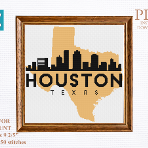 HOUSTON cross stitch pattern