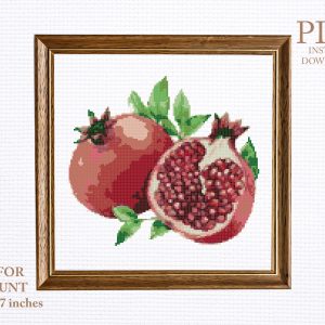 Pomegranate cross stitch pattern