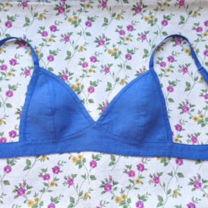 Linen bralette, Triangle handmade linen bra