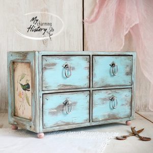 Handmade Marketplace 665 Small blue cabinet