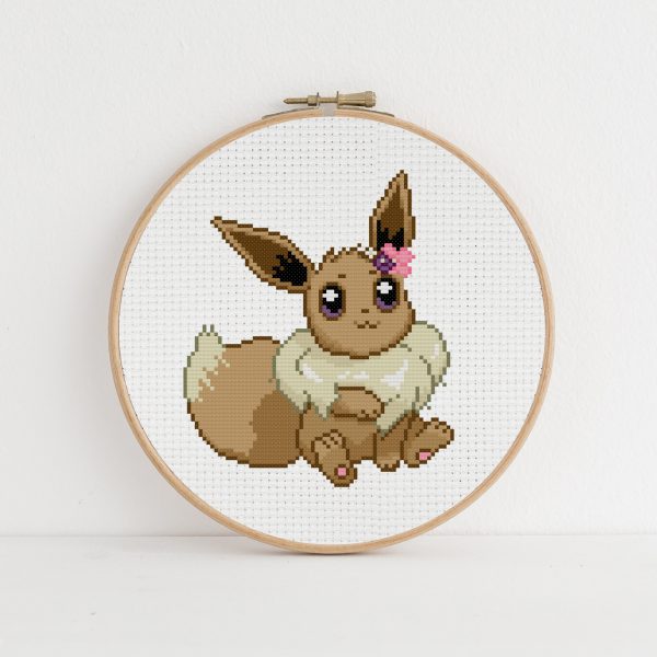 Eevee cross stitch pattern