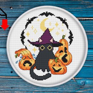 Halloween Cross stitch pdf pattern pumpkin pattern cross stitch