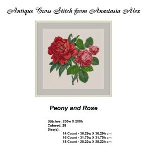 Berlin Woolwork Bouquet 11 Vintage Cross Stitch Pattern PDF