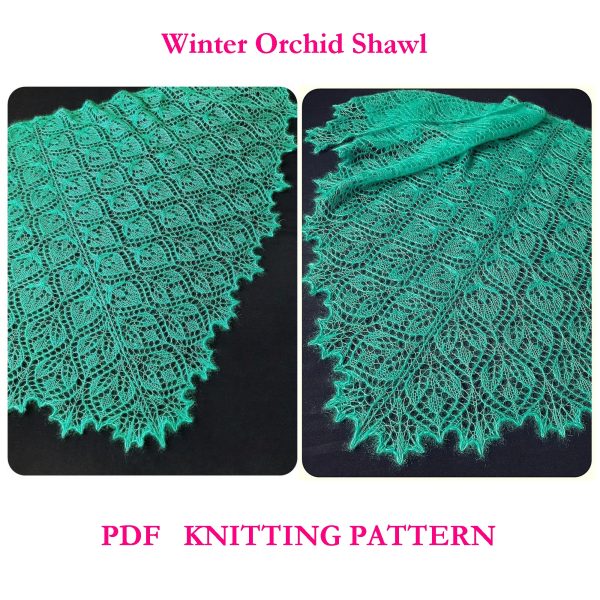 Lace shawl knitting pattern