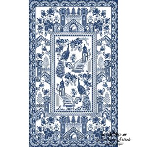 Antique Sampler-Peacock Garden