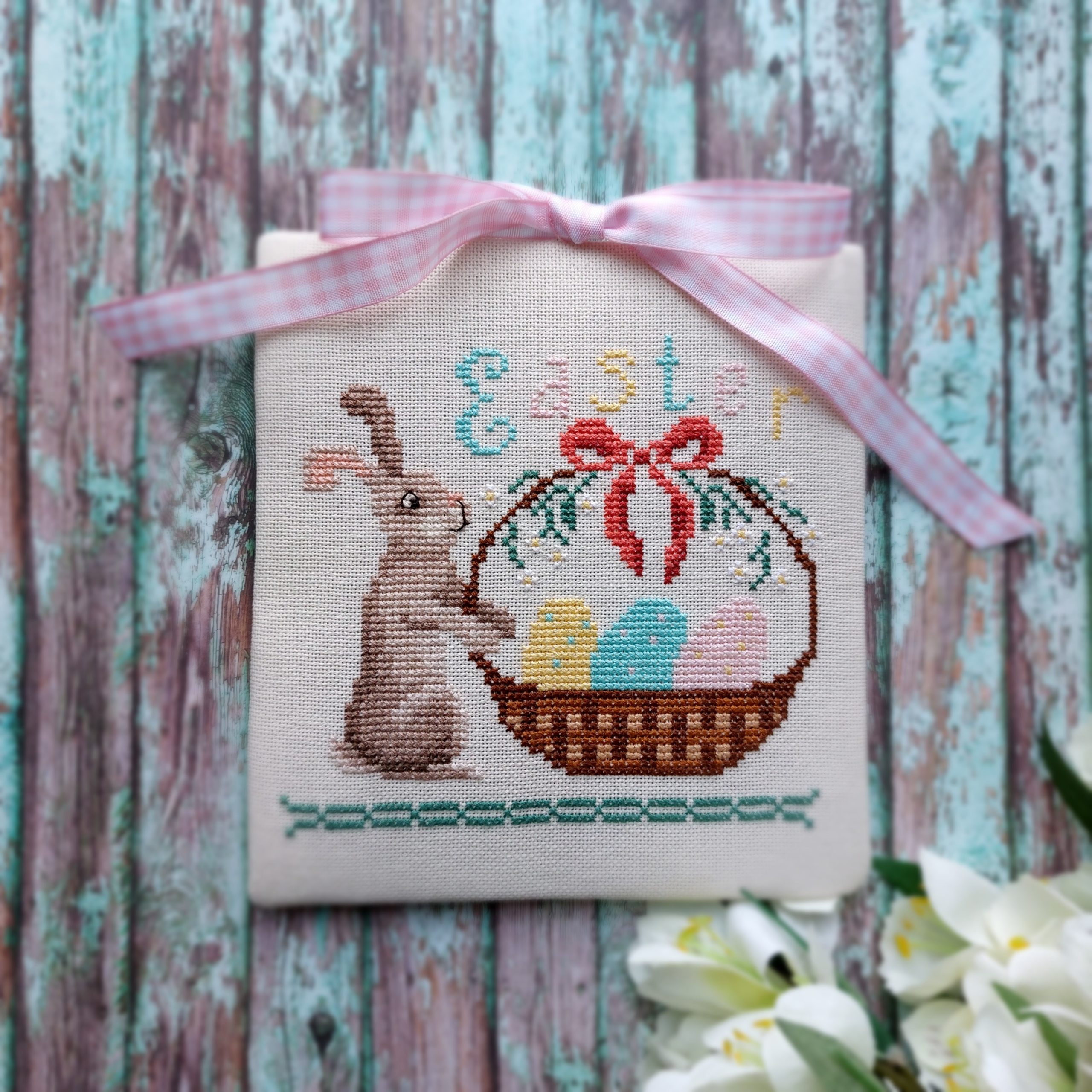 Happy Easter Bunny Cross Stitch pattern, Primitive Rabbit Sampler 1 Happy Easter Bunny Cross Stitch pattern, Primitive Rabbit Sampler, Spring chart, pdf Instant Download