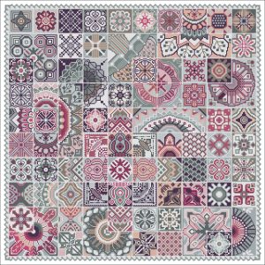 Sampler Squares Cross Stitch Pattern Mosaic Embroidery PDF 106