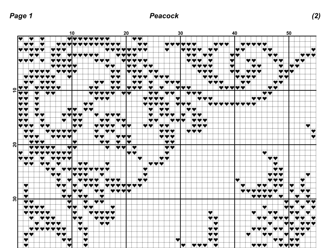 Antique Sampler Peacock 1 Cross Stitch Pattern PDF Monochrome 6 Peacock Sampler
