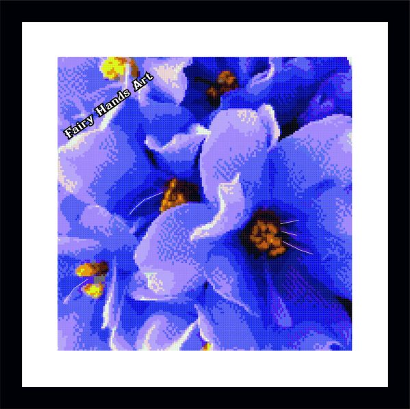 Cross stitch patern Violet
