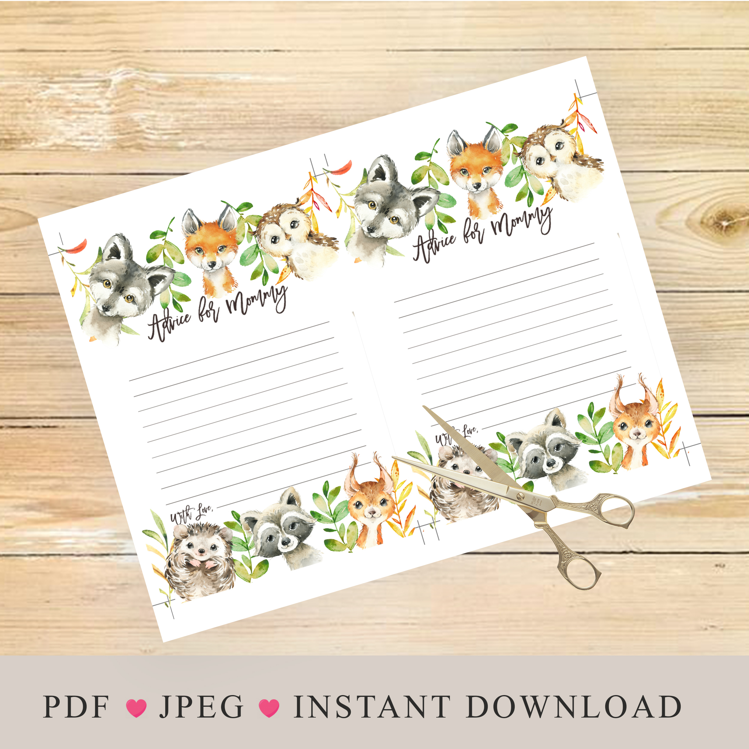 Forest Animals Baby Shower Games, Printable Games, Baby Games Pack, Instant  download - Crealandia