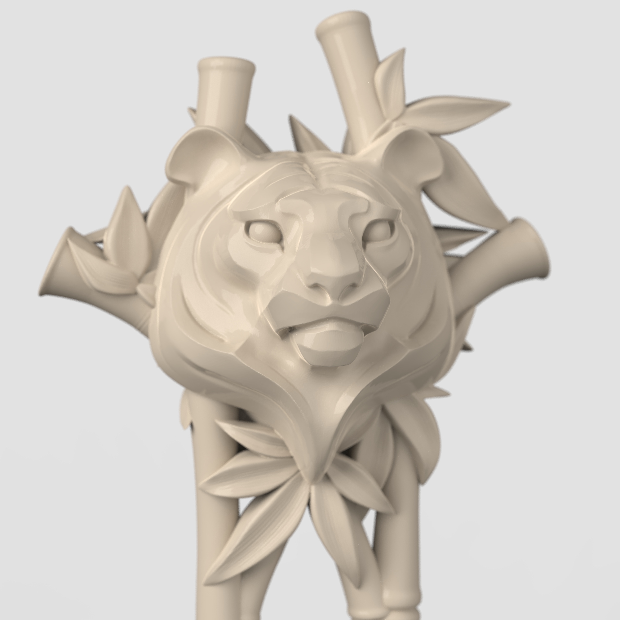 3D file Tiger head STL file 3d model - relief for CNC router or 3D