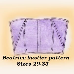 Overbust corset pattern plus size, Louise, Sizes 29-33 - Inspire