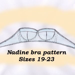 Front closure bra pattern, Margaret, Sizes 19-23, Front clasp