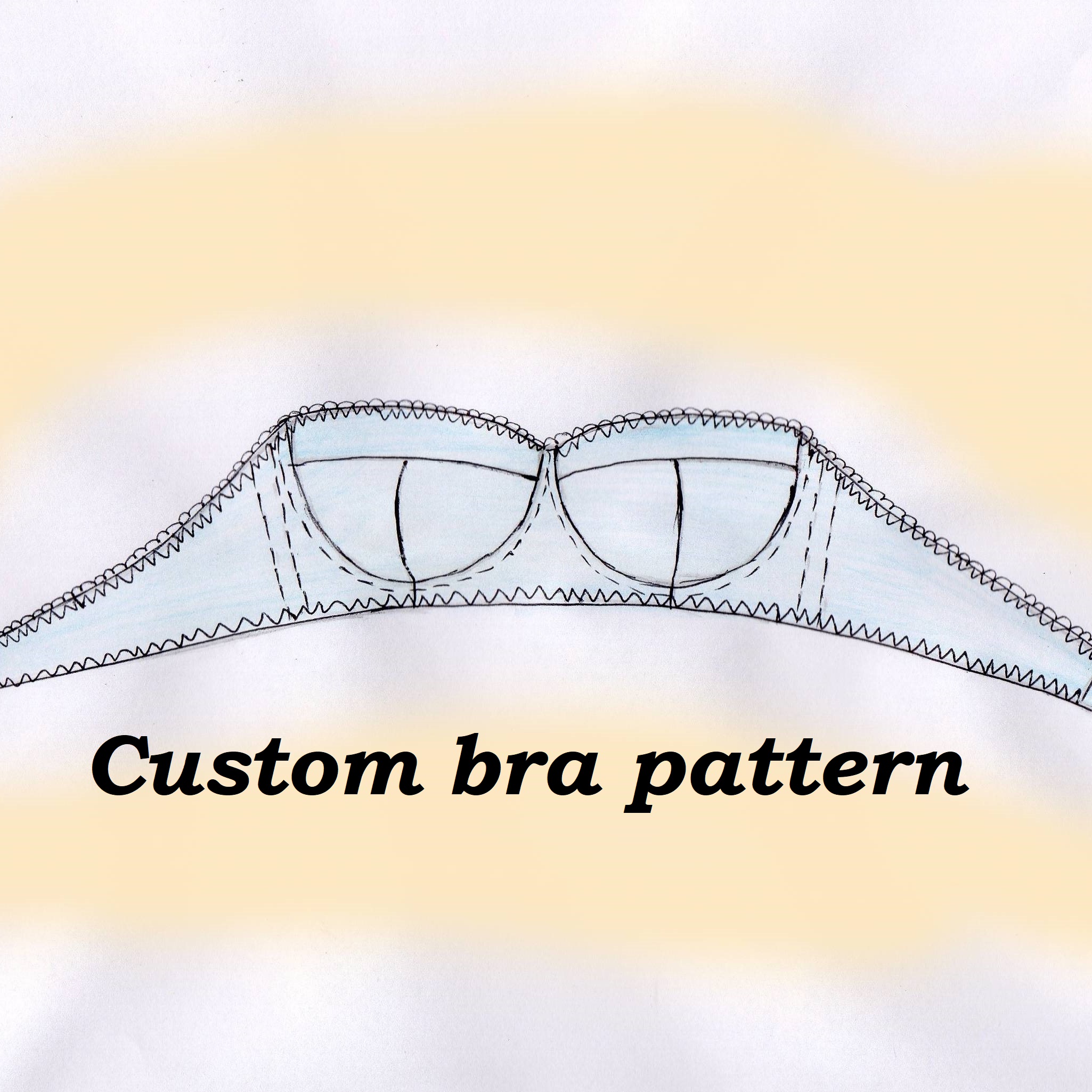 Strapless pattern, Strapless bra pattern, Custom bra pattern