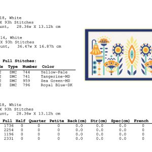 Scandi cross stitch pattern, Traditional folk cross stitch.