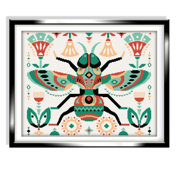 Fly Cross Stitch Pattern