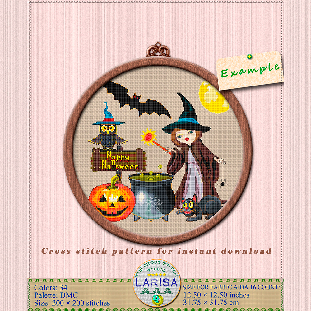 Happy Halloween Cross Stitch Pattern | Halloween Collage 3 Halloween