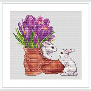 bunnies cross stitch