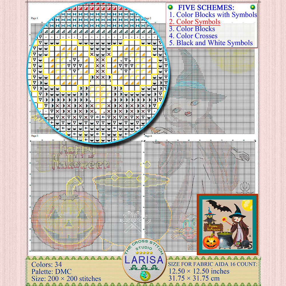 Happy Halloween Cross Stitch Pattern | Halloween Collage 7 Allhalloween