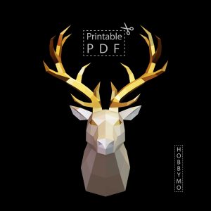 deer trophy papercraft