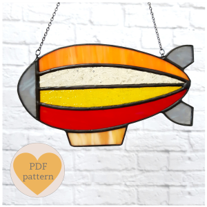 Handmade Marketplace 564 Stained glass airship