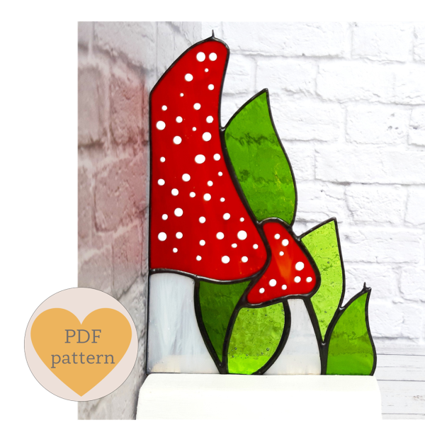Stained glass fly agarics