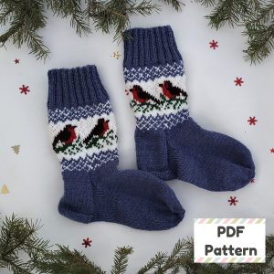 Maison 880 Robin sock pattern, Red robin knitting chart, Europe robin knitting pattern