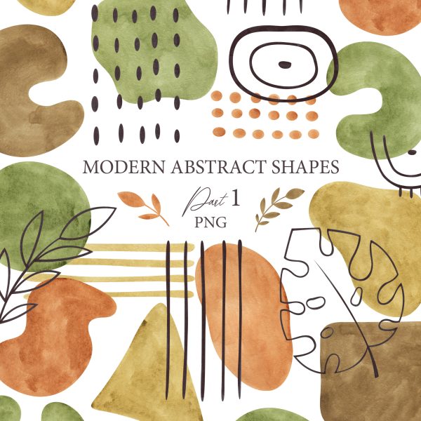 Watercolor shapes