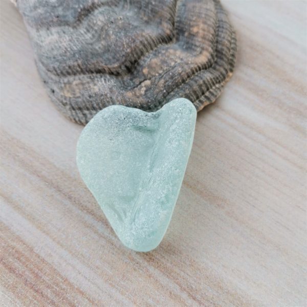 Big Aqua Sea glass heart